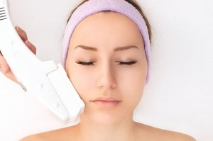 woman face - skin tightening procedure